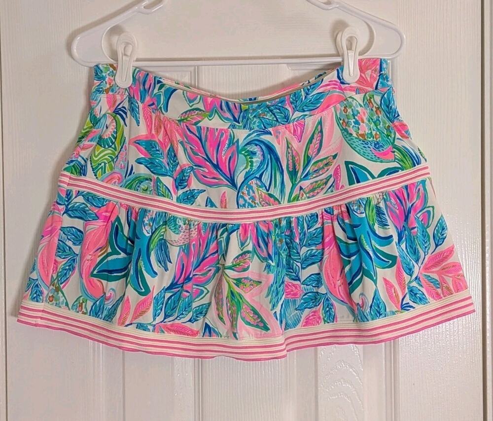 Lilly Pulitzer Luxletic Dara Skort Toucan Do It Better Print Women's Medium